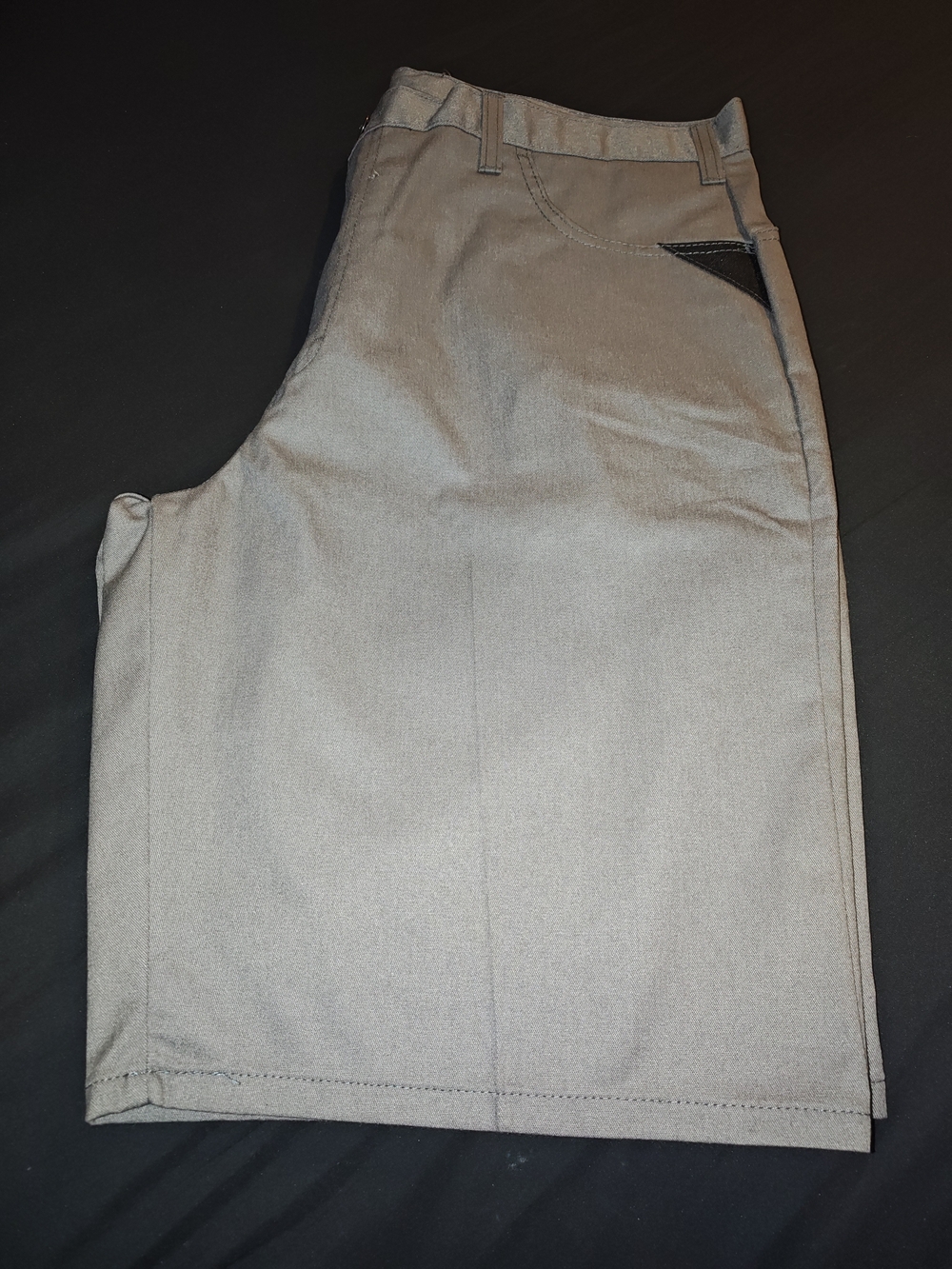 Dickies Men's Flat-Front Shorts in Light Brown with Black Trim